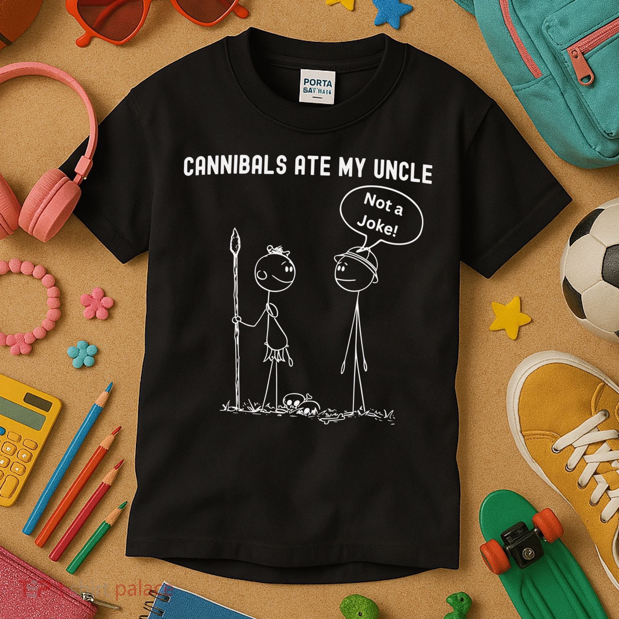 Funny Cannibals Ate My Uncle Political Kids T-Shirt