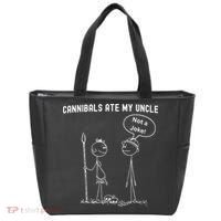 Funny Cannibals Ate My Uncle Political Tote Bag thumb 0