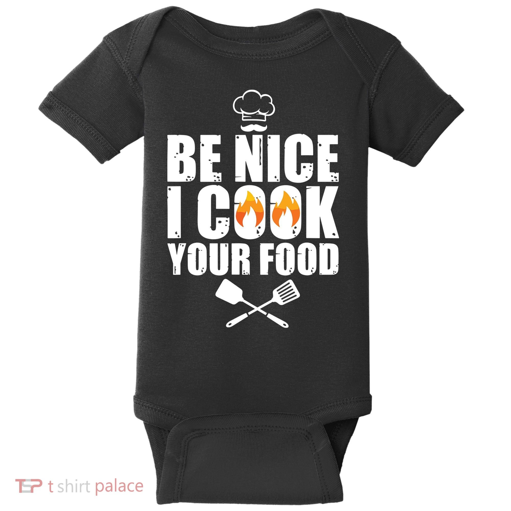 Funny Chef Art For Men Women Restaurant Cooking Food Lover Baby Bodysuit