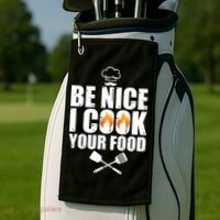 Funny Chef Art For Men Women Restaurant Cooking Food Lover Golf Towel thumb 2
