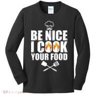 Funny Chef Art For Men Women Restaurant Cooking Food Lover Kids Long Sleeve Shirt thumb 0