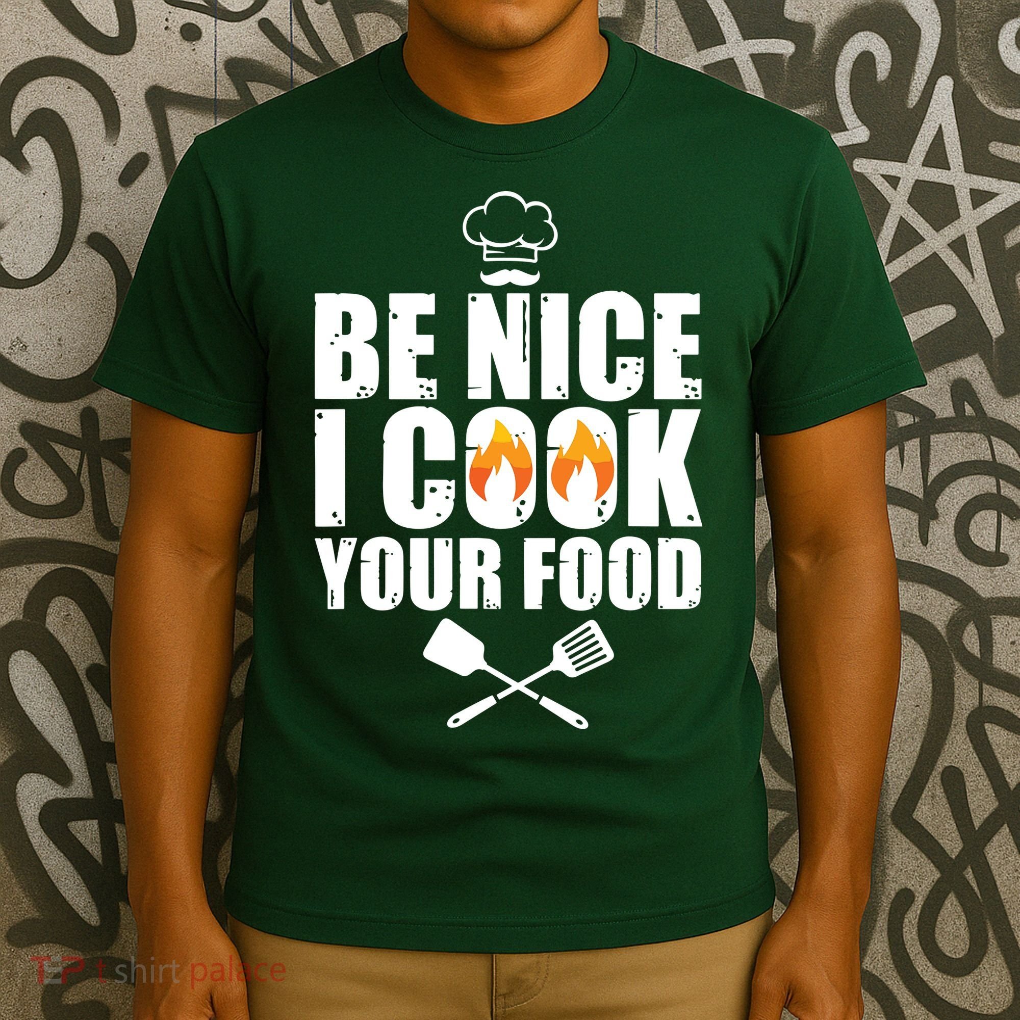 Funny Chef Art For Men Women Restaurant Cooking Food Lover T-Shirt