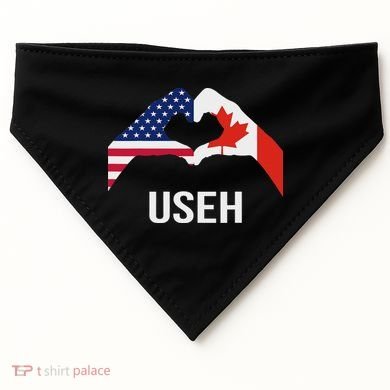 Funny Canada American Flag Us Eh USA-Made Doggie Bandana