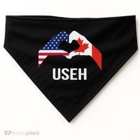 Funny Canada American Flag Us Eh USA-Made Doggie Bandana thumb 0
