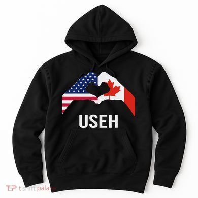 Funny Canada American Flag Us Eh Hoodie
