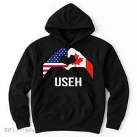 Funny Canada American Flag Us Eh Hoodie thumb 0
