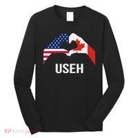 Funny Canada American Flag Us Eh Long Sleeve Shirt thumb 0