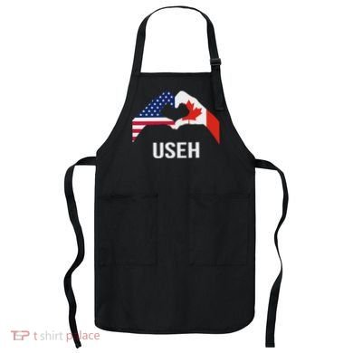 Funny Canada American Flag Us Eh Apron