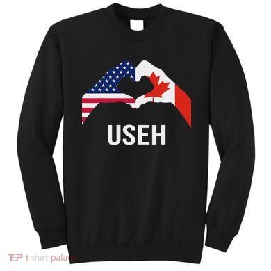 Funny Canada American Flag Us Eh Sweatshirt