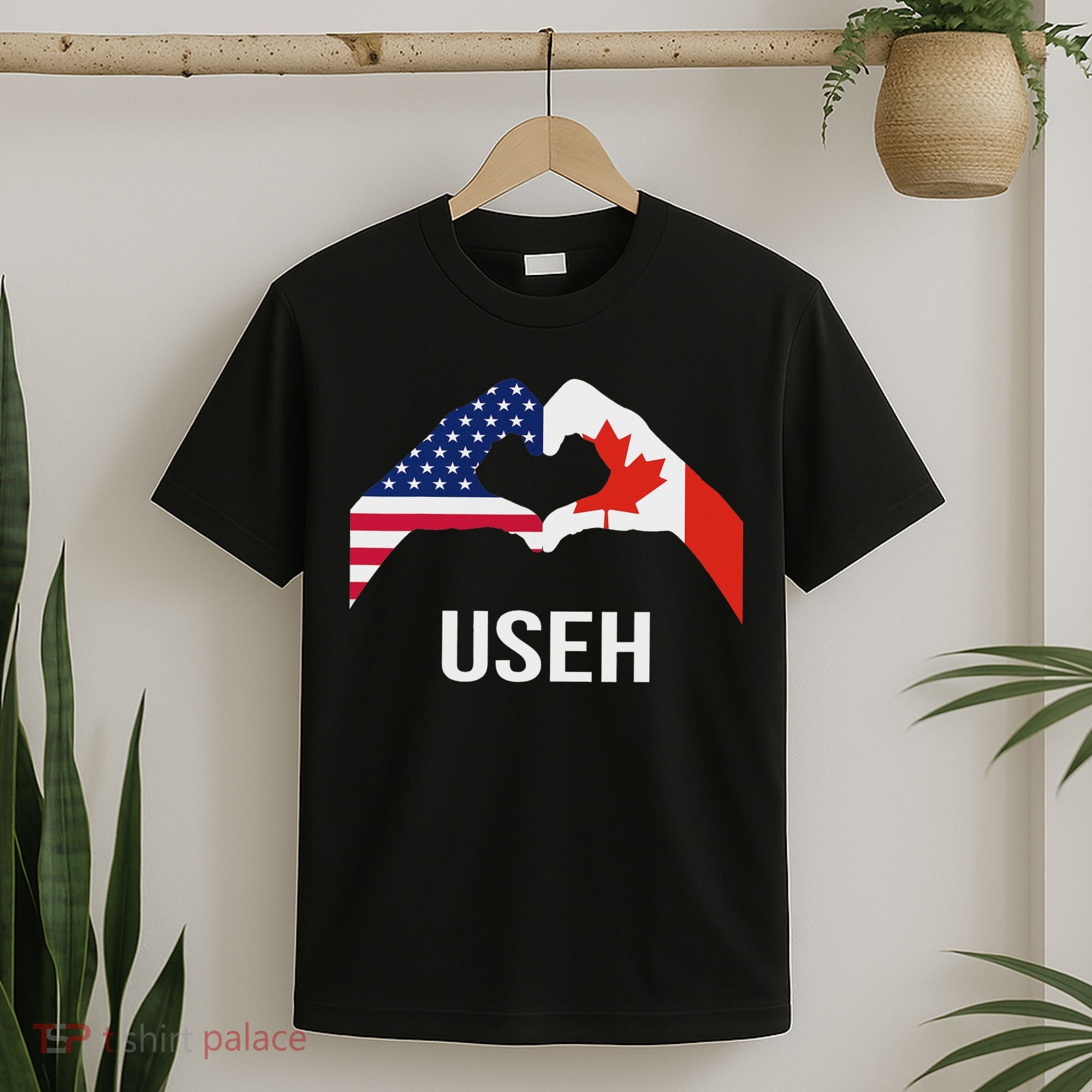 Funny Canada American Flag Us Eh T-Shirt