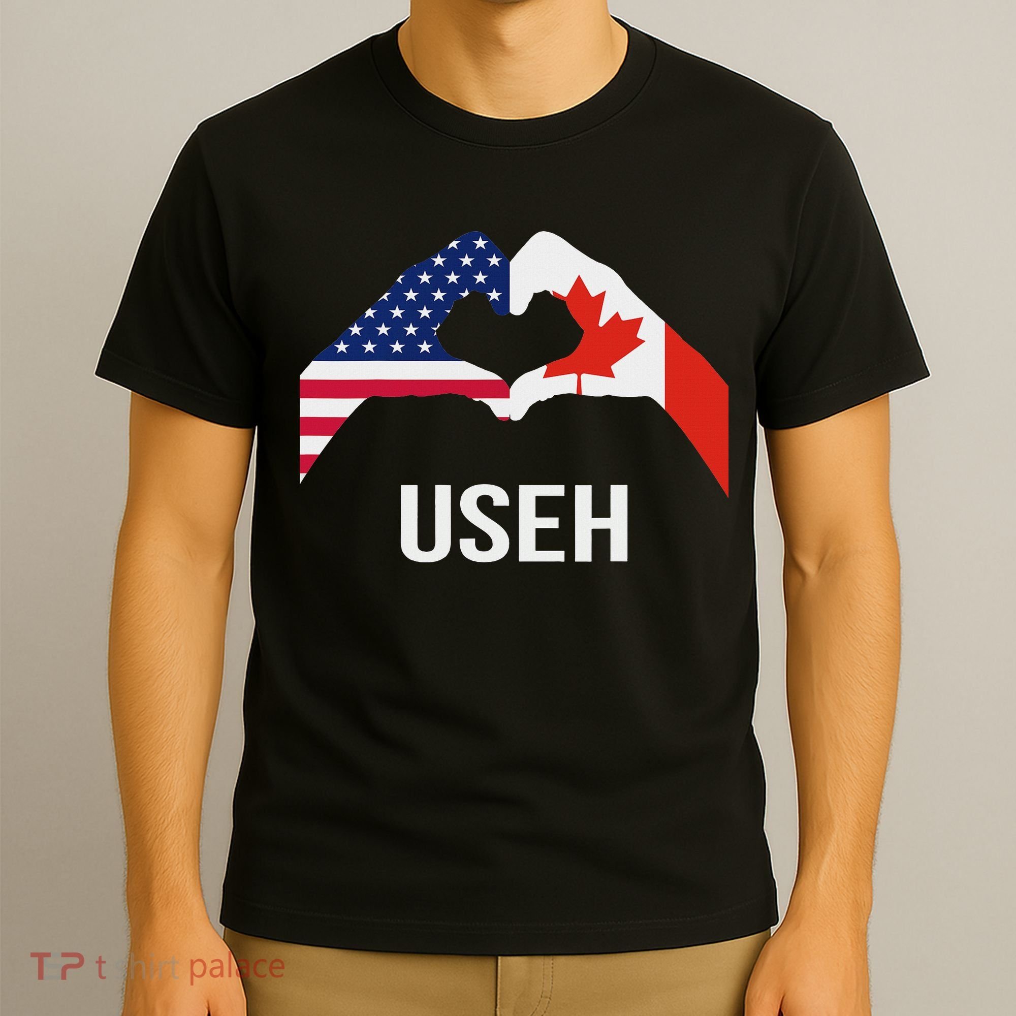 Funny Canada American Flag Us Eh T-Shirt