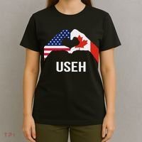 Funny Canada American Flag Us Eh T-Shirt thumb 4