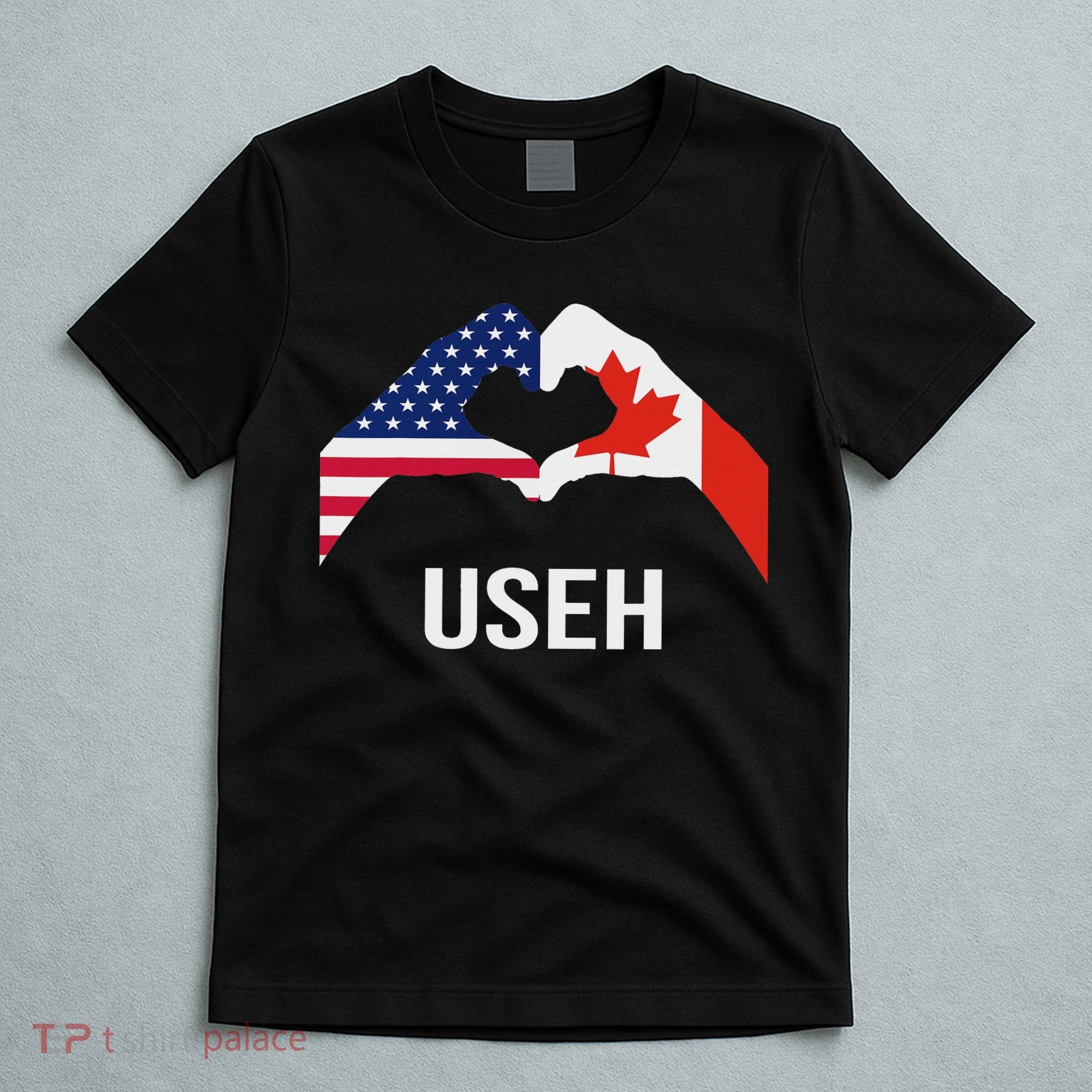 Funny Canada American Flag Us Eh T-Shirt