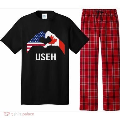 Funny Canada American Flag Us Eh Pajama Set