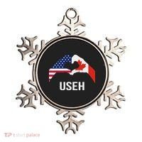 Funny Canada American Flag Us Eh Ornament thumb 0