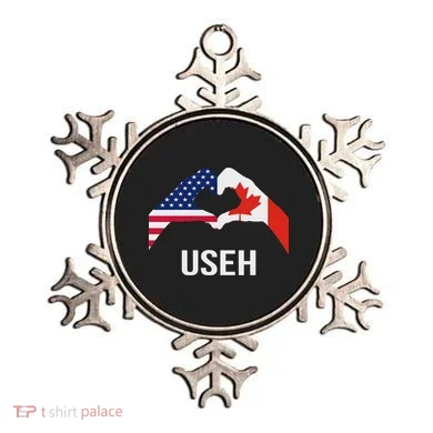 Funny Canada American Flag Us Eh Ornament