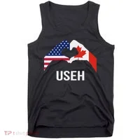 Funny Canada American Flag Us Eh Tank Top thumb 0