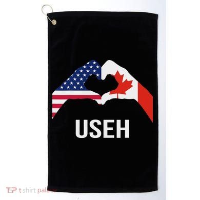 Funny Canada American Flag Us Eh Golf Towel