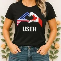 Funny Canada American Flag Us Eh Women's T-Shirt thumb 2