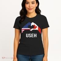 Funny Canada American Flag Us Eh Women's T-Shirt thumb 4