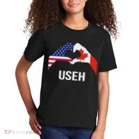 Funny Canada American Flag Us Eh Kids T-Shirt thumb 2