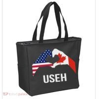 Funny Canada American Flag Us Eh Tote Bag thumb 2
