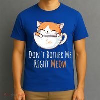 Funny Cat And Coffee Lover  T-Shirt thumb 3