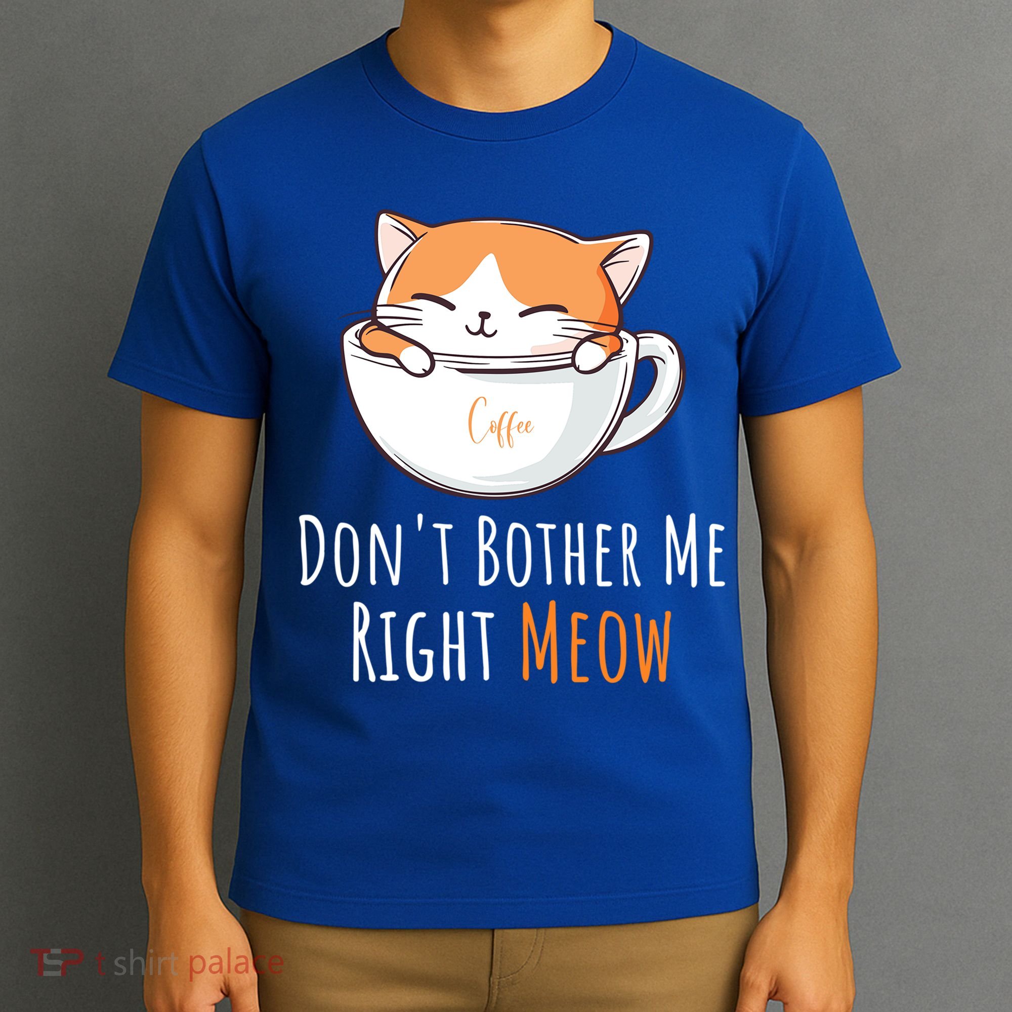 Funny Cat And Coffee Lover  T-Shirt