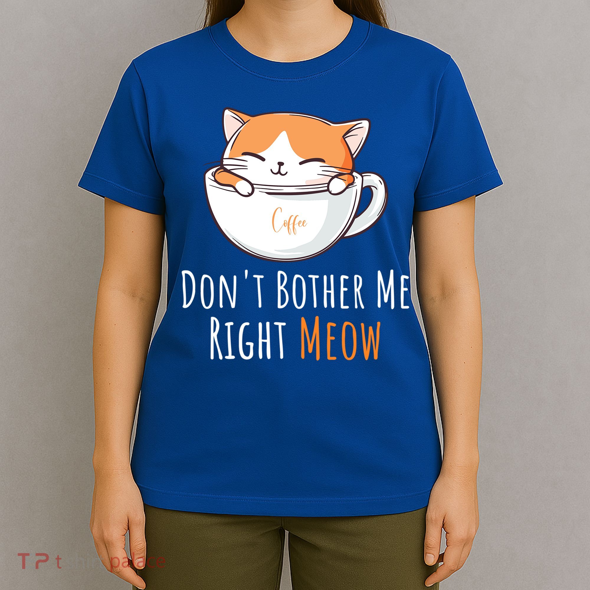 Funny Cat And Coffee Lover  T-Shirt