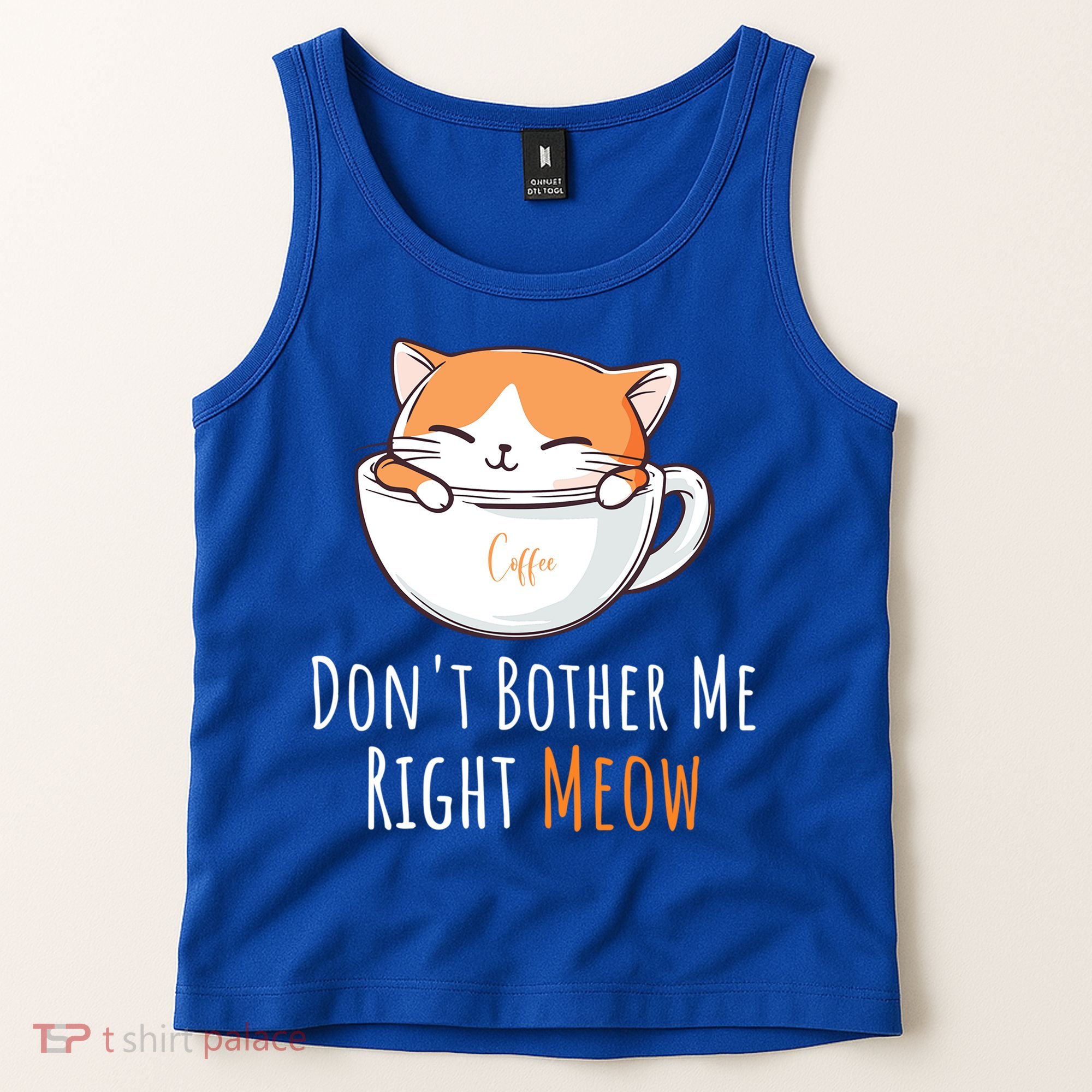Funny Cat And Coffee Lover  Tank Top