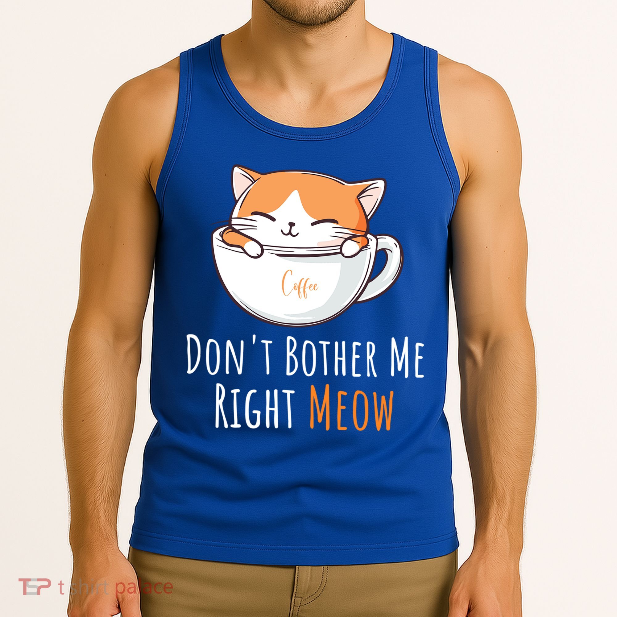 Funny Cat And Coffee Lover  Tank Top