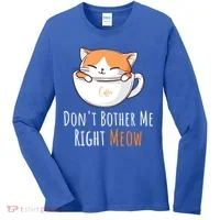 Funny Cat And Coffee Lover  Women's Long Sleeve Shirt thumb 0
