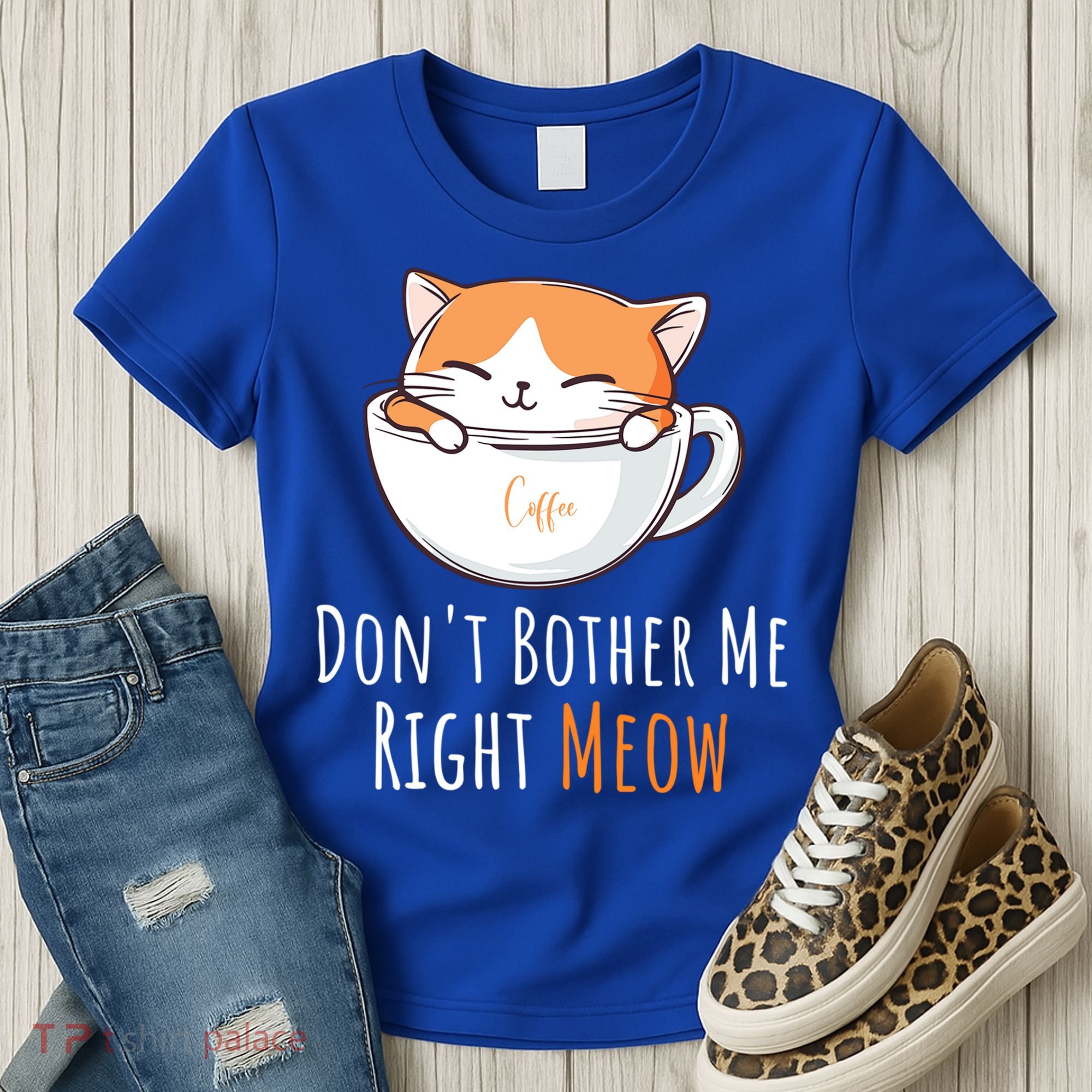 Funny Cat And Coffee Lover  Women's T-Shirt