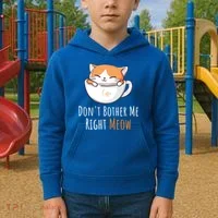 Funny Cat And Coffee Lover  Kids Hoodie thumb 2