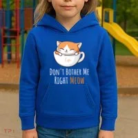 Funny Cat And Coffee Lover  Kids Hoodie thumb 3