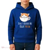Funny Cat And Coffee Lover  Kids Hoodie thumb 4