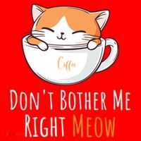 Funny Cat And Coffee Lover  Santa Hat thumb 1
