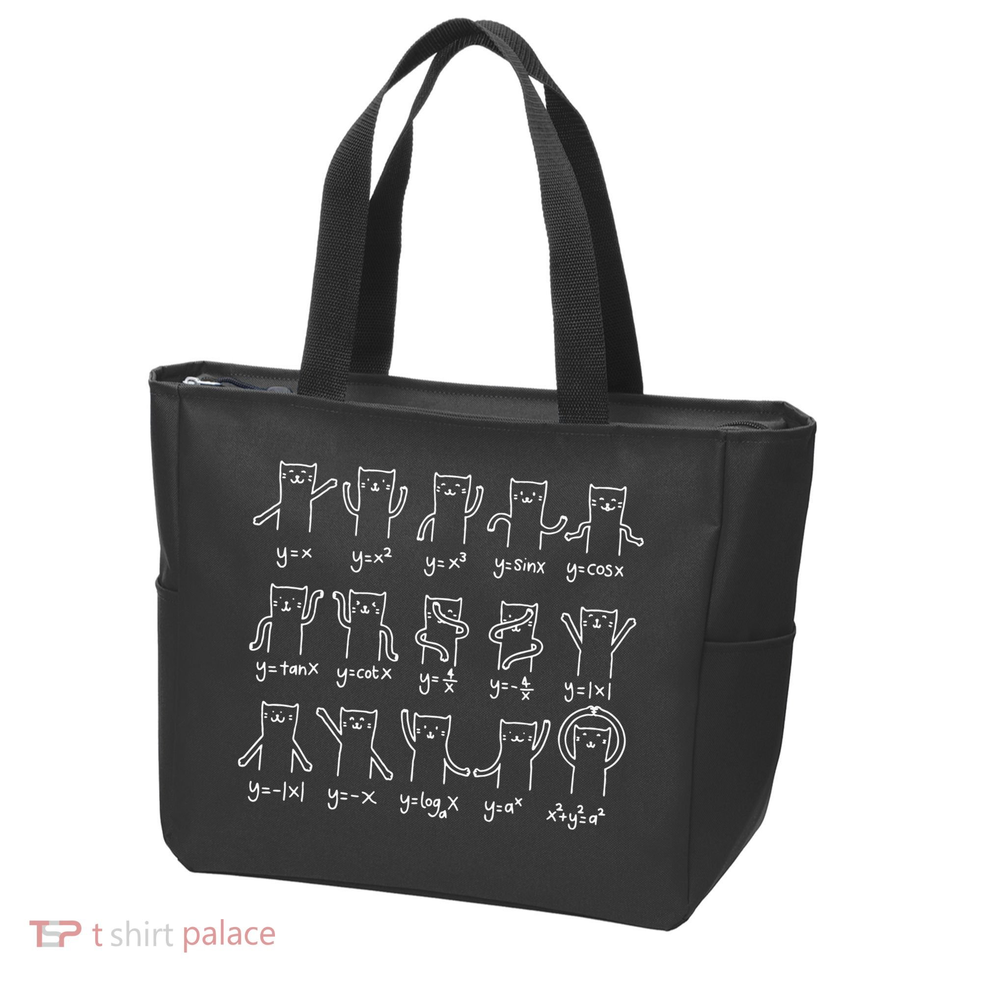 Funny Cat And Math Cat And Algebra Lover Cat Tote Bag