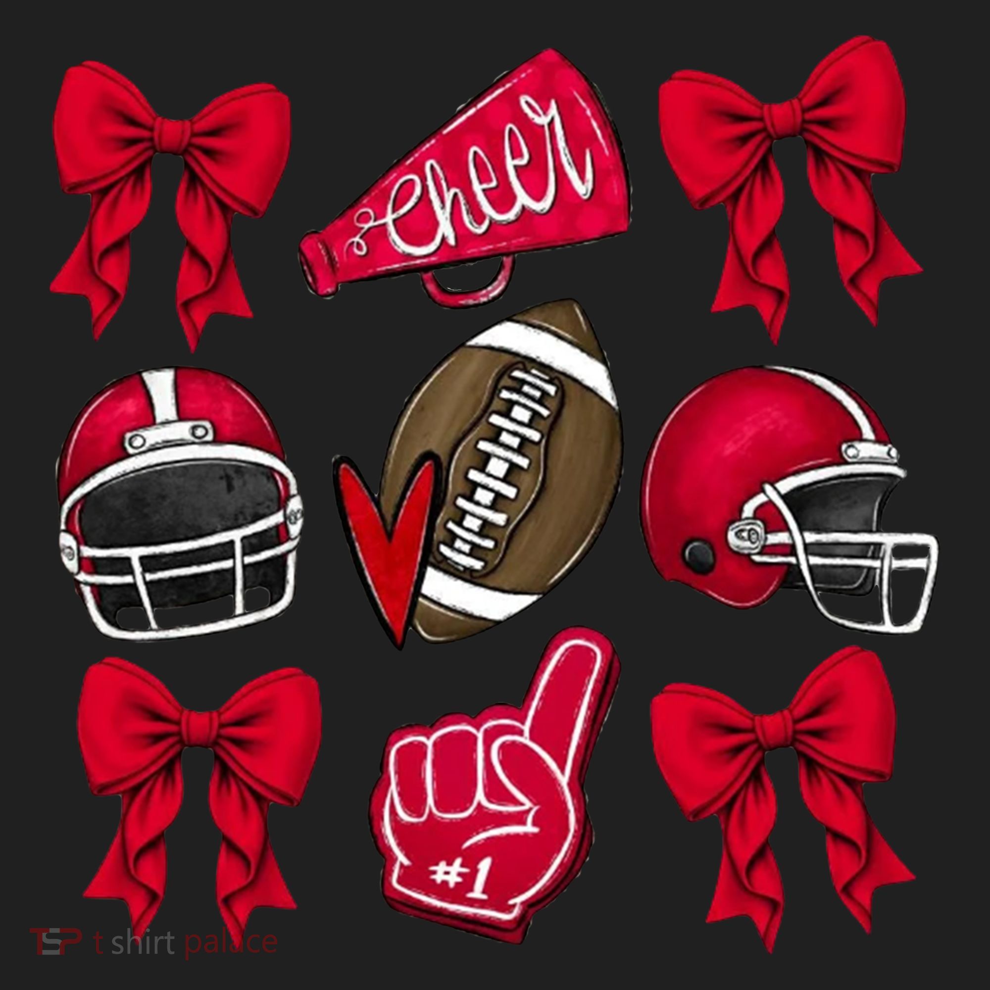 Football Coquette Bow Football Cheer Lover Women's Sweatshirt