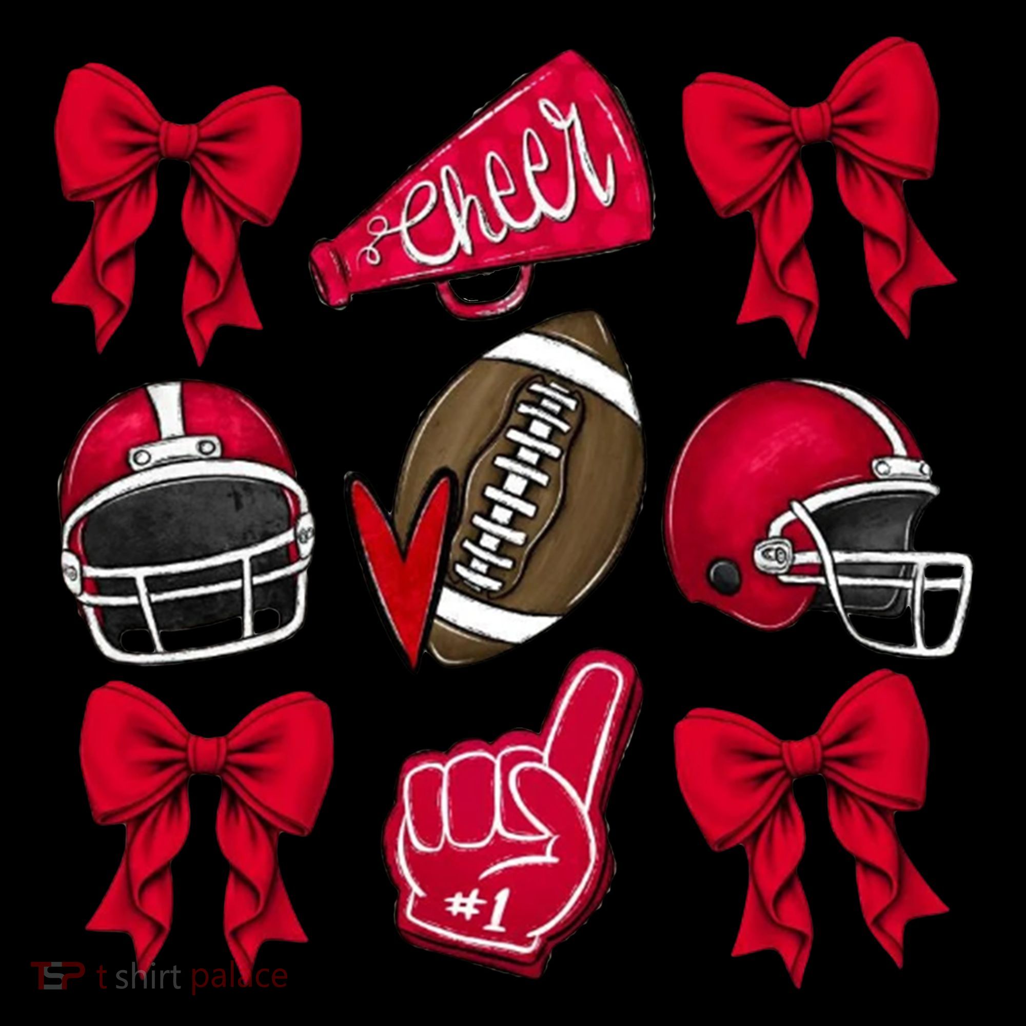 Football Coquette Bow Football Cheer Lover Coffee Mug