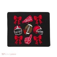 Football Coquette Bow Football Cheer Lover Mousepad thumb 0