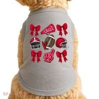 Football Coquette Bow Football Cheer Lover Doggie Tank thumb 0