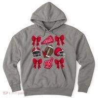 Football Coquette Bow Football Cheer Lover Hoodie thumb 0