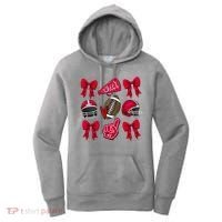 Football Coquette Bow Football Cheer Lover Women's Hoodie thumb 0