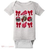 Football Coquette Bow Football Cheer Lover Baby Bodysuit thumb 0