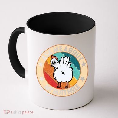 Funny Chicken Butt Design Ask Me About My Butthole Mom Dad Cute Gift Coffee Mug