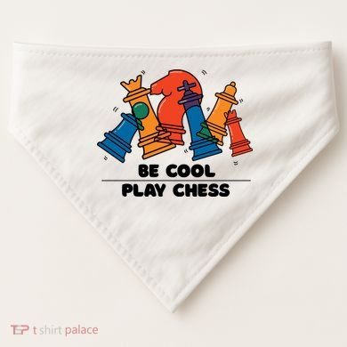 Funny Chess Be Cool Play Chess USA-Made Doggie Bandana