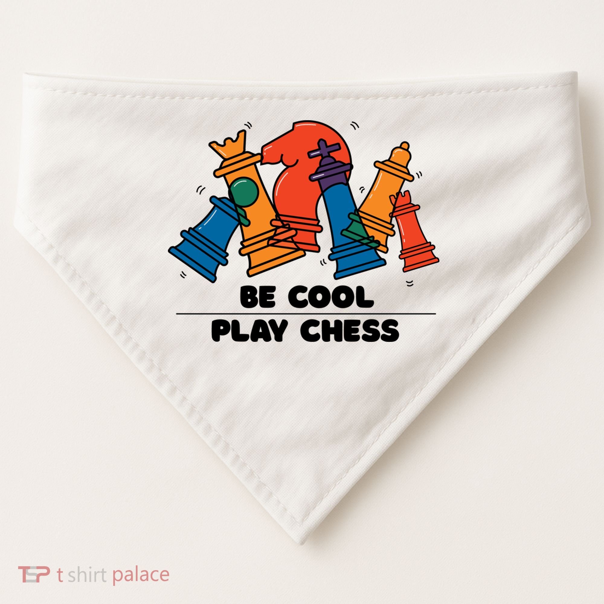 Funny Chess Be Cool Play Chess USA-Made Doggie Bandana
