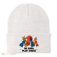 Funny Chess Be Cool Play Chess Beanie thumb 0