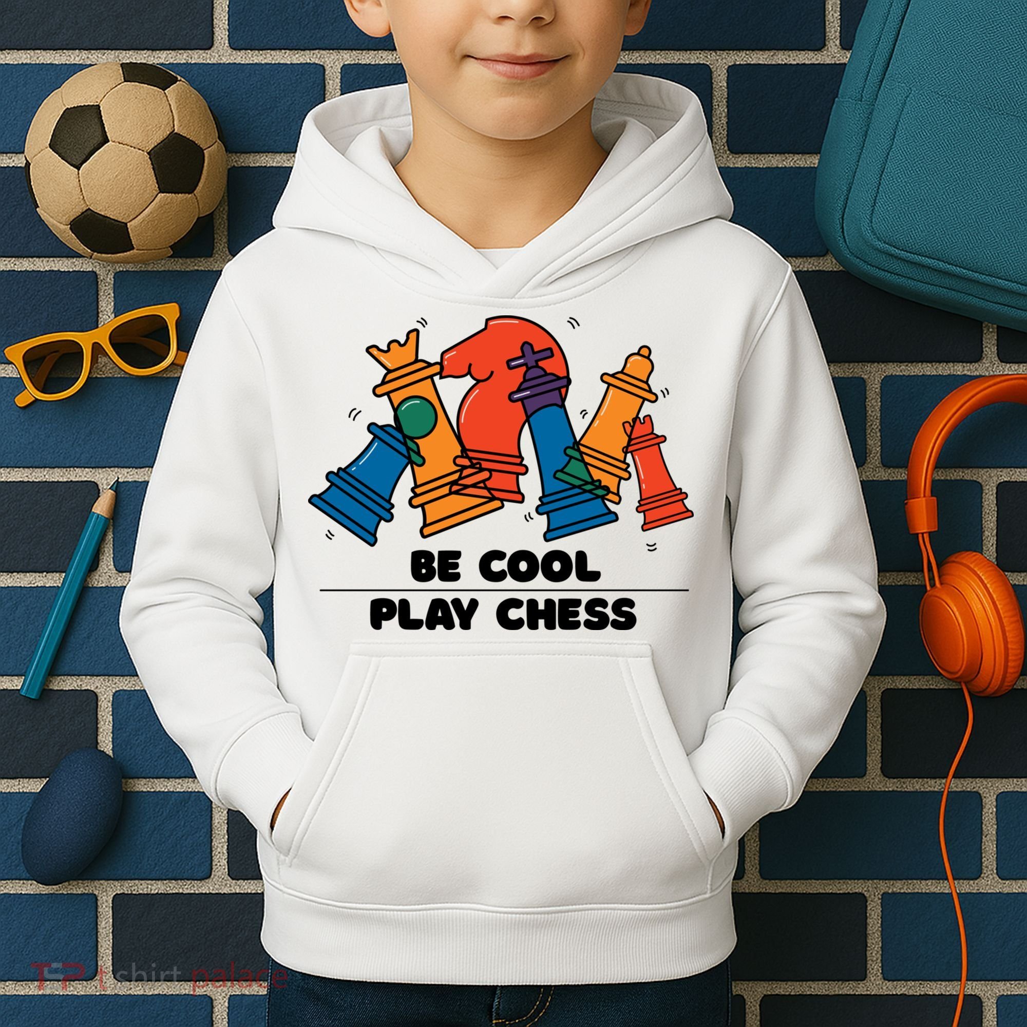 Funny Chess Be Cool Play Chess Kids Hoodie